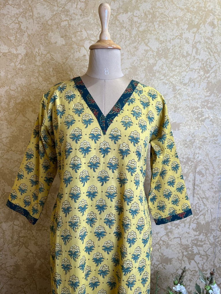 Ajrakh Cotton Kurtis 5055