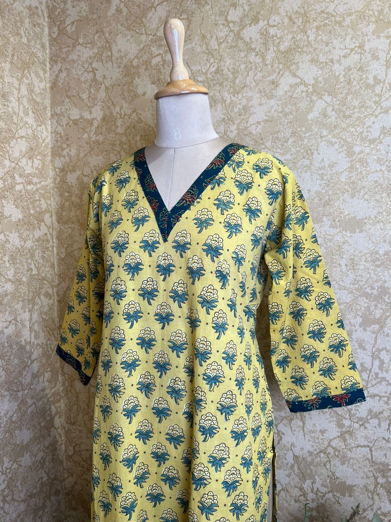 Ajrakh Cotton Kurtis 5055