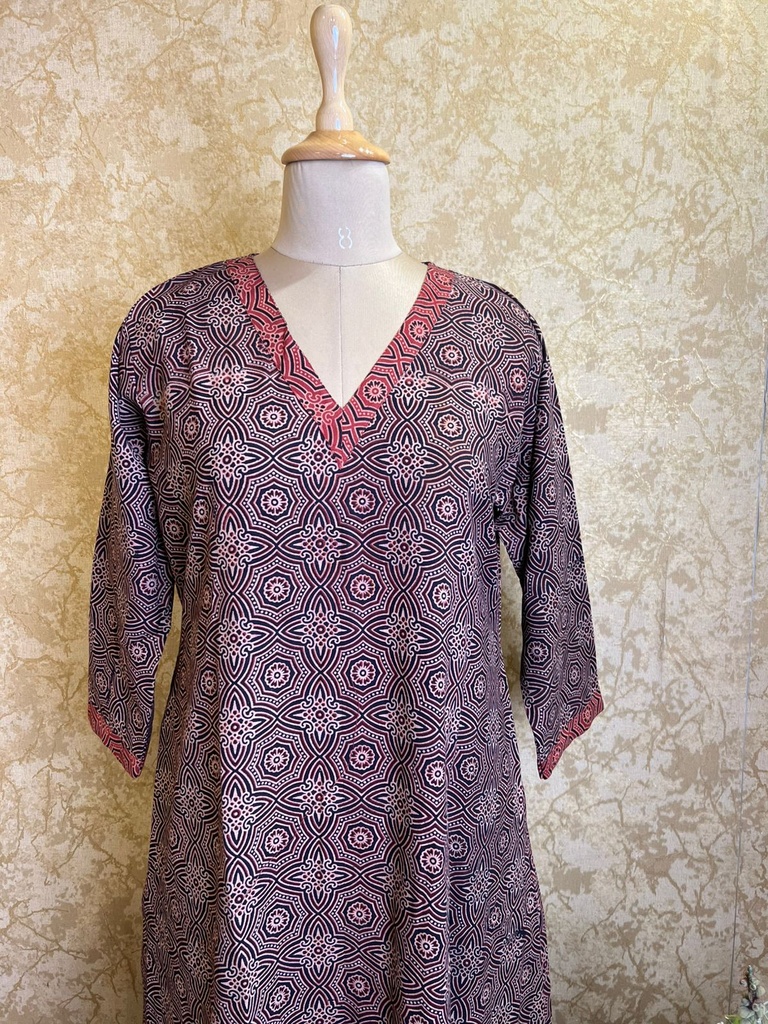 Ajrakh Cotton Aline Kurtis 5055