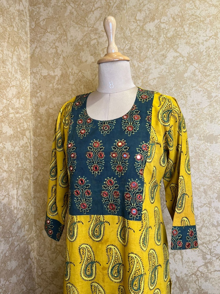 Ajrakh Cotton Kurtis 5055