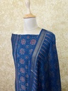 Ajrakh Maheshwari Silk Cotton Top And Dupatta 4558