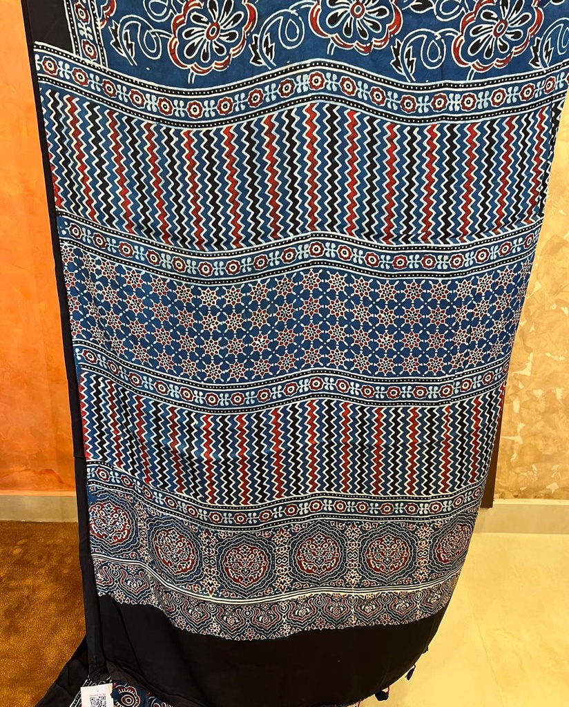 Ajrakh Modal Sarees 4243