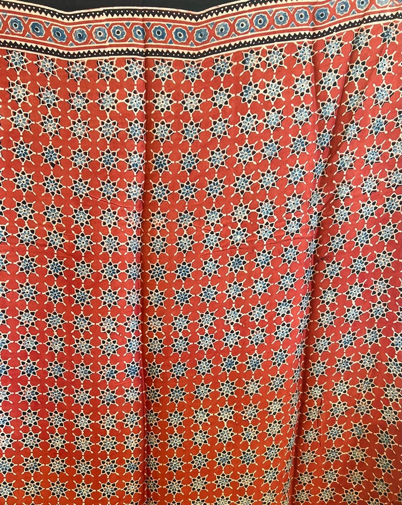 Ajrakh Modal Silk Saree 5048