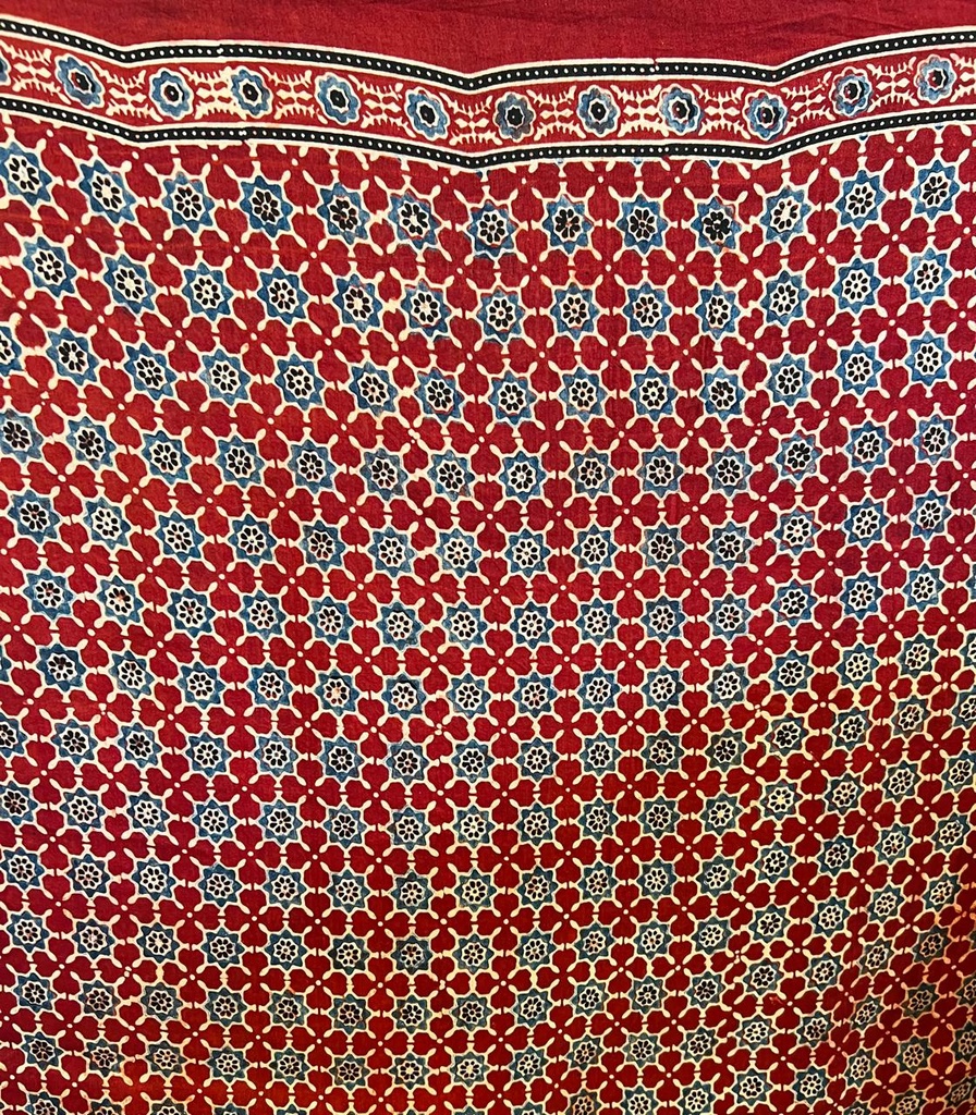 Premium Ajrakh Dolla Silk Saree 5033