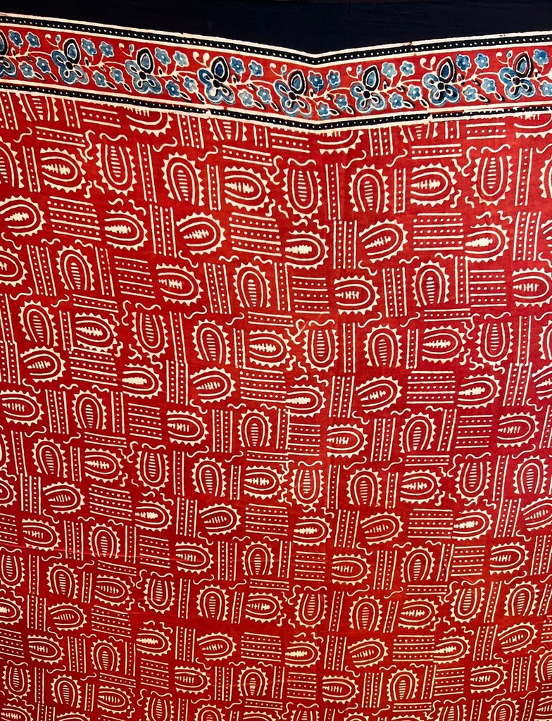 Premium Ajrakh Modal Silk Saree 5033