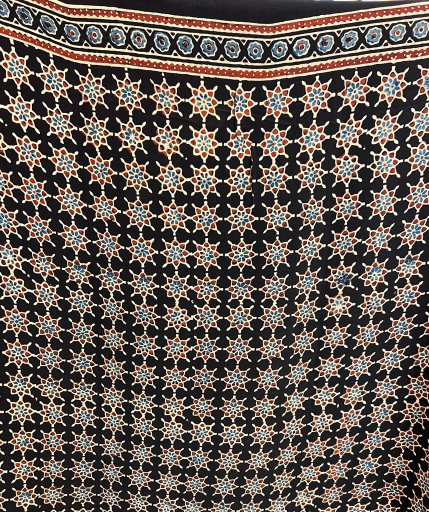 Ajrakh Modal Silk Sarees 4243