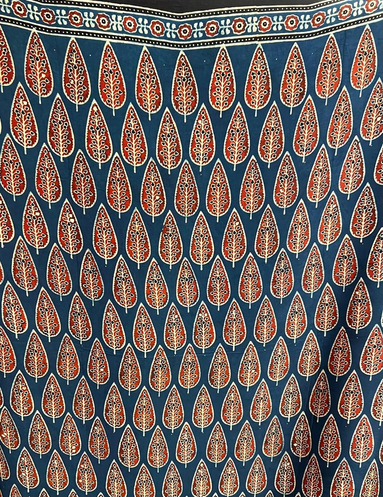 Premium Ajrakh Modal Silk Saree 5033