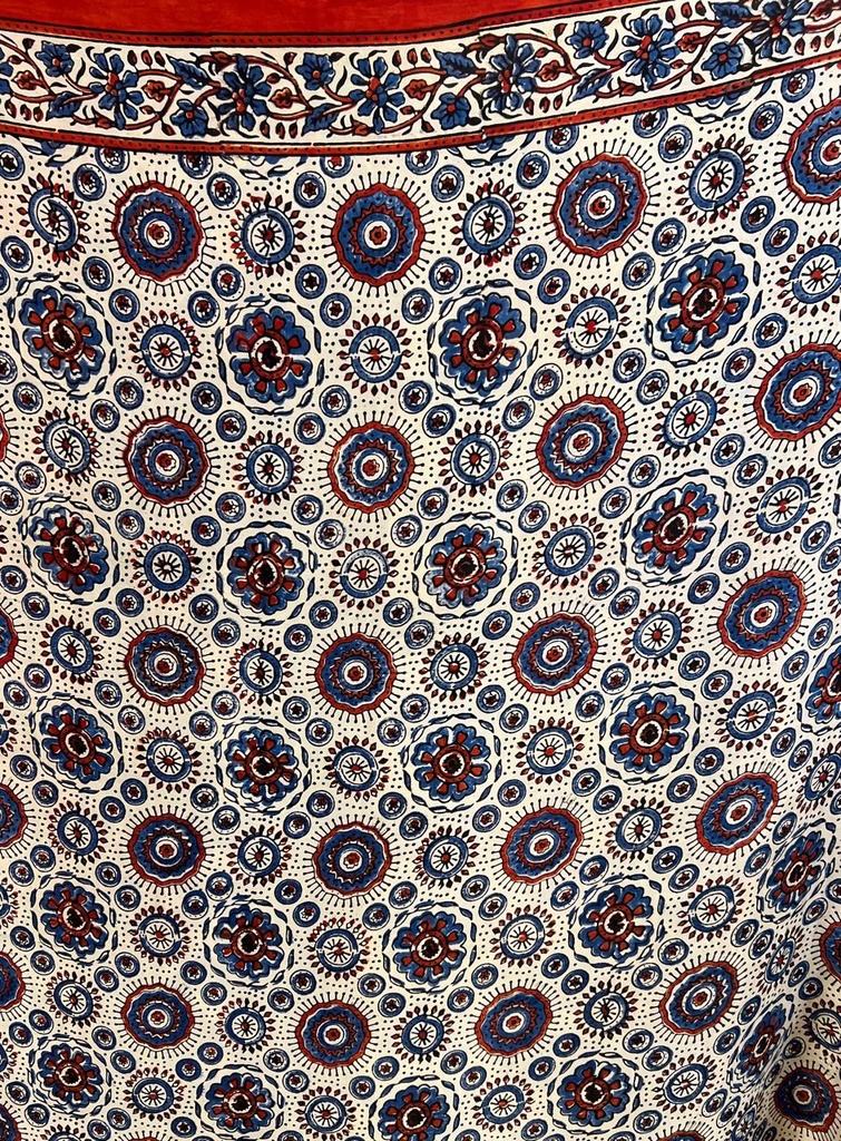 Premium Ajrakh Modal Silk Saree 5033