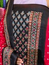 Ajrakh Bandhani Silk Top and Dupatta Set 5012