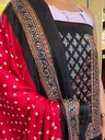 Ajrakh Bandhani Silk Top and Dupatta Set 5012