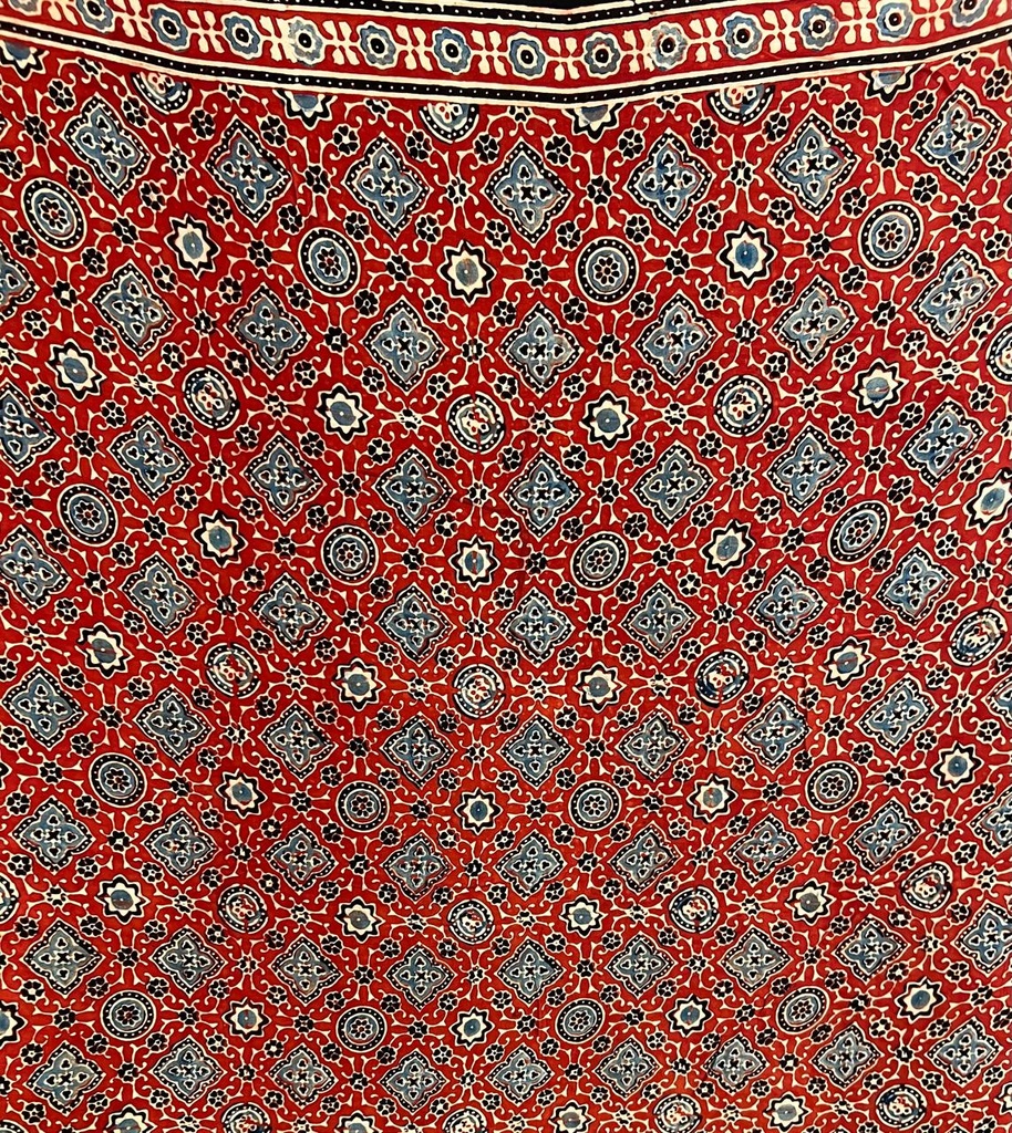 Premium Ajrakh Modal Silk Saree 5033