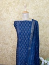 Ajrakh Maheshwari Silk Cotton Top And Dupatta 4558