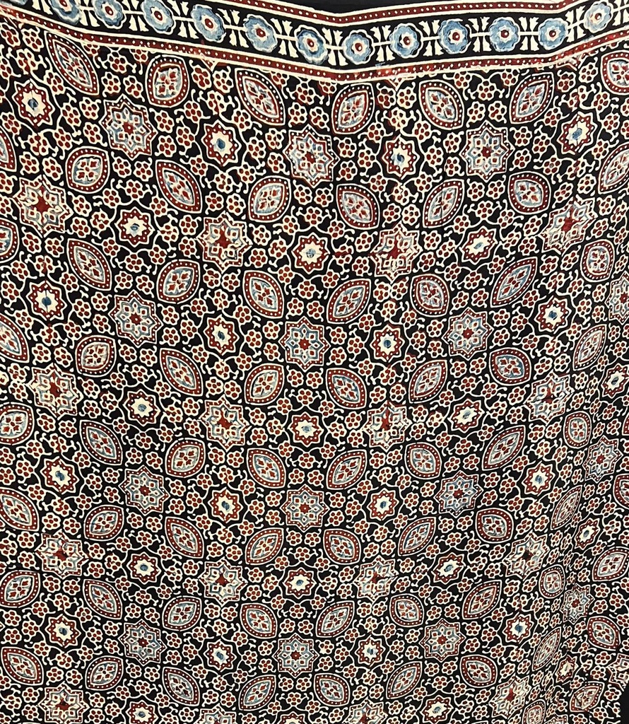 Premium Ajrakh Modal Silk Saree 5033