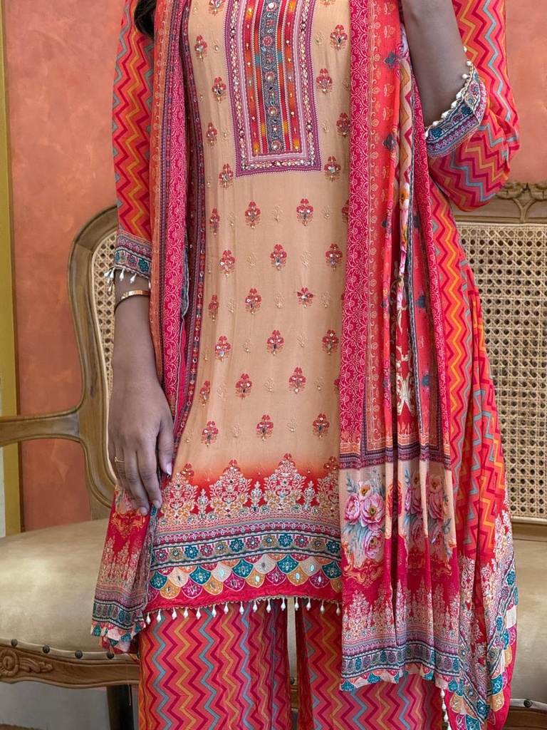 Crepe Silk Kurti Sets 4609