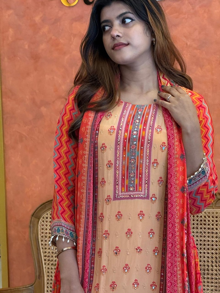 Crepe Silk Kurti Sets 4609