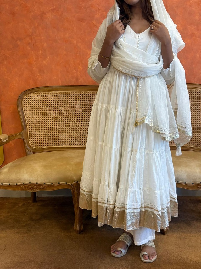  Premium Mul Cotton Anarkali Set 5052