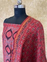 Ajrakh Chanderi Silk Cotton Top And Dupatta 4246