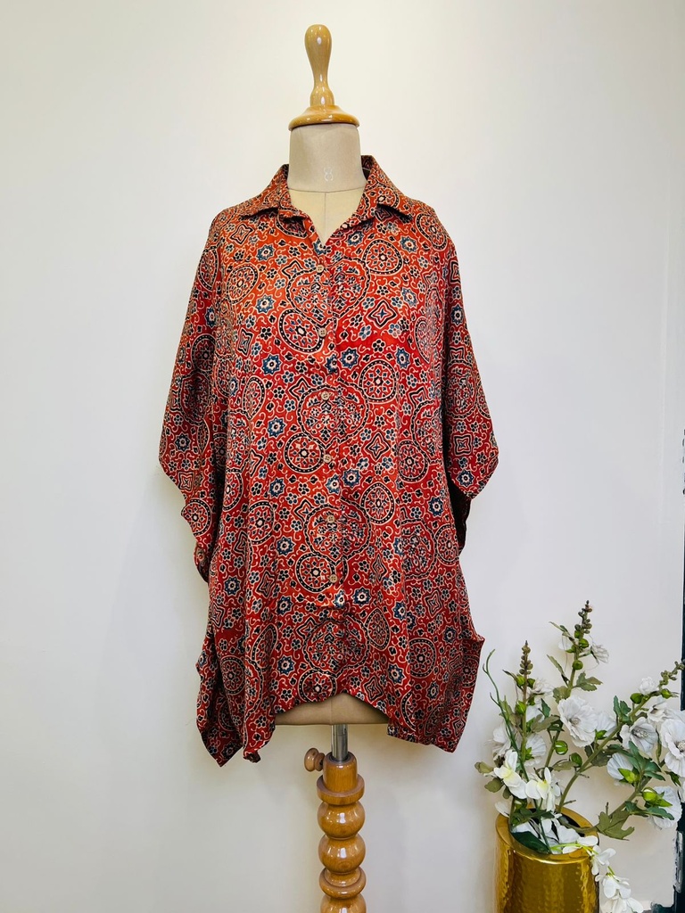 Ajrakh Shirt Kaftans 5015