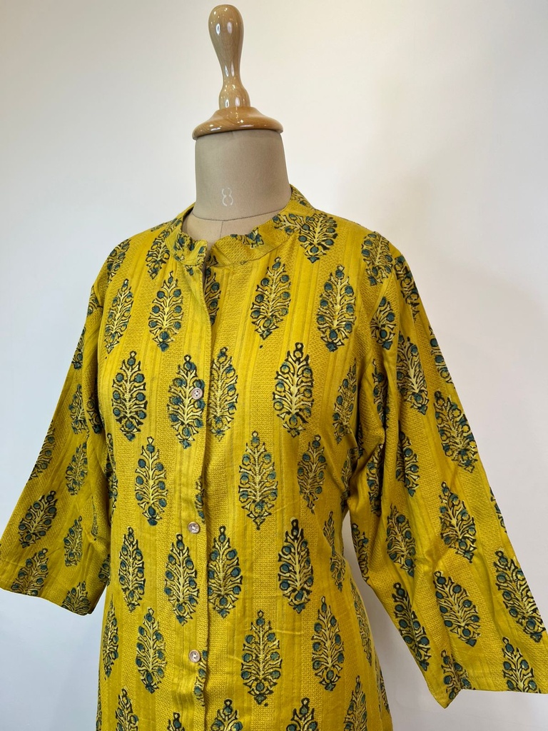 Ajrakh Handloom Cotton Kurti 5055