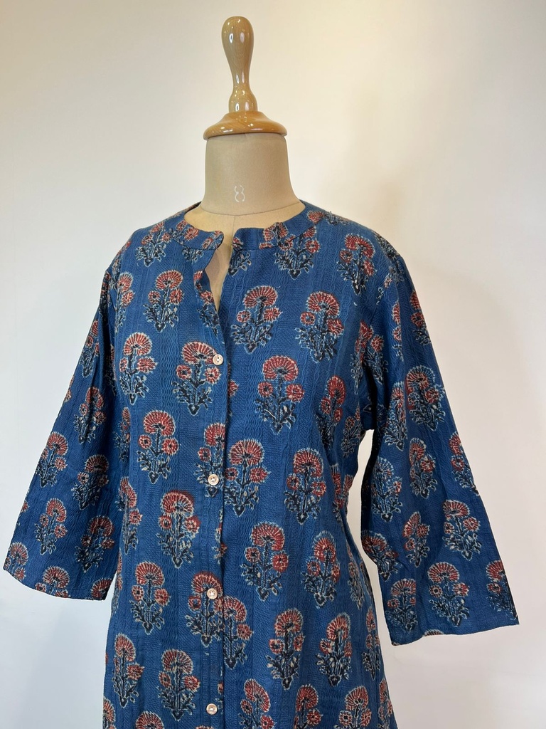Ajrakh Handloom Cotton Kurti 5055