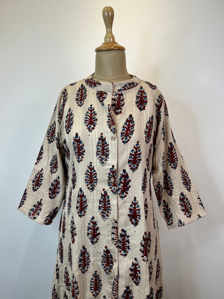 Ajrakh Handloom Cotton Kurti 5055