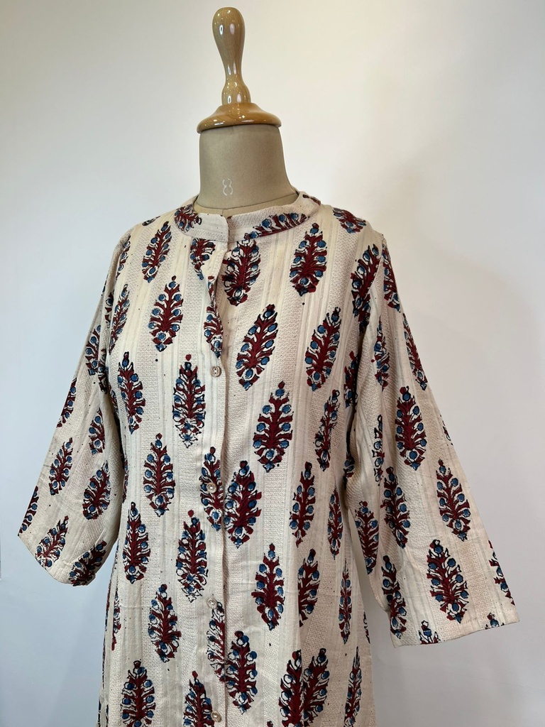 Ajrakh Handloom Cotton Kurti 5055