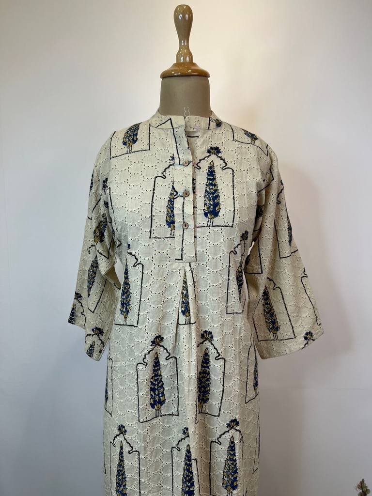 Ajrakh Hakoba Cotton Kurti 5054