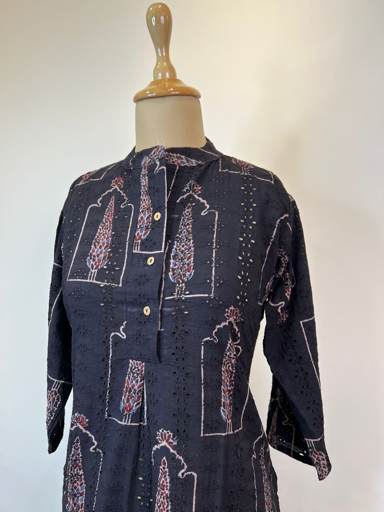 Ajrakh Hakoba Cotton Kurti 5054