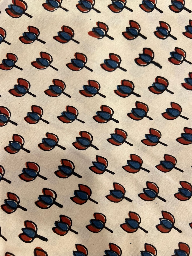 Ajrakh Modal Silk Fabric 5016