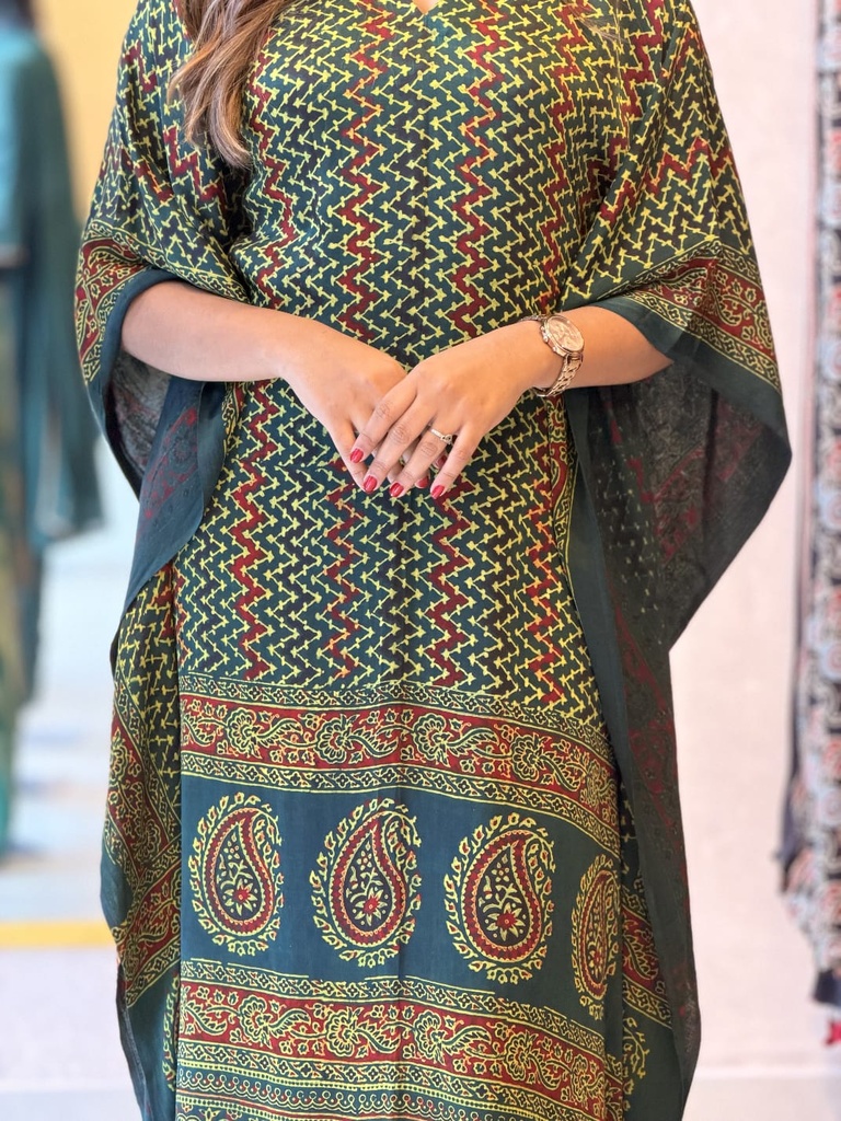 Ajrakh Silk Kaftans 4801