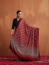 Ajrakh Mirror work  Silk Dupatta 5035 
