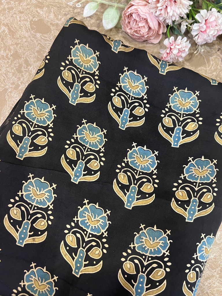 Ajrakh Modal Silk Fabric 5016