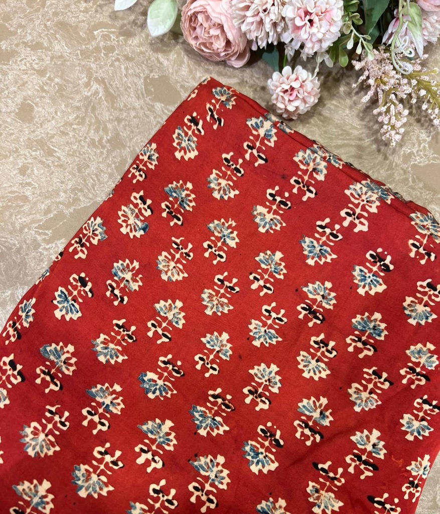 Ajrakh Modal Silk Fabric 5016