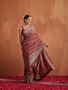 Premium Ajrakh Silk Saree 5036