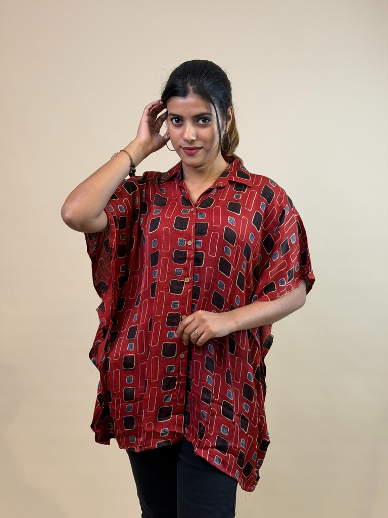 Ajrakh Shirt Kaftans 5015