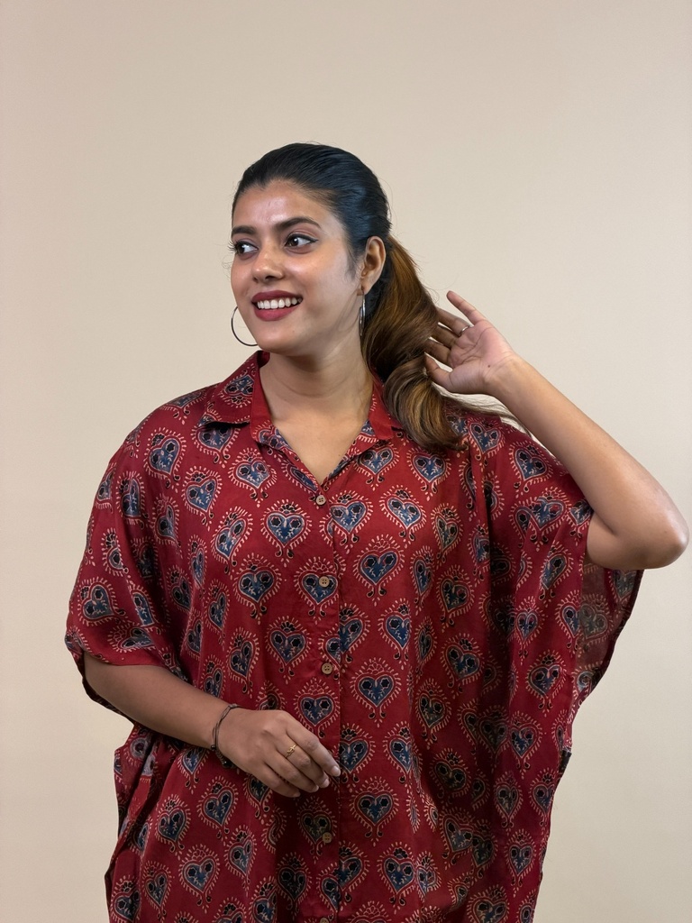 Ajrakh Shirt Kaftans 5015