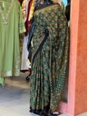 Ajrakh Modal Silk Mirror Saree 5036