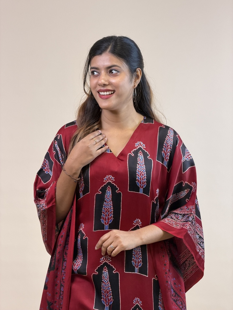 Ajrakh Silk Kaftans 4801