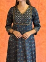 Ajrakh Handwork Anarkali Kurti 5028 Blue