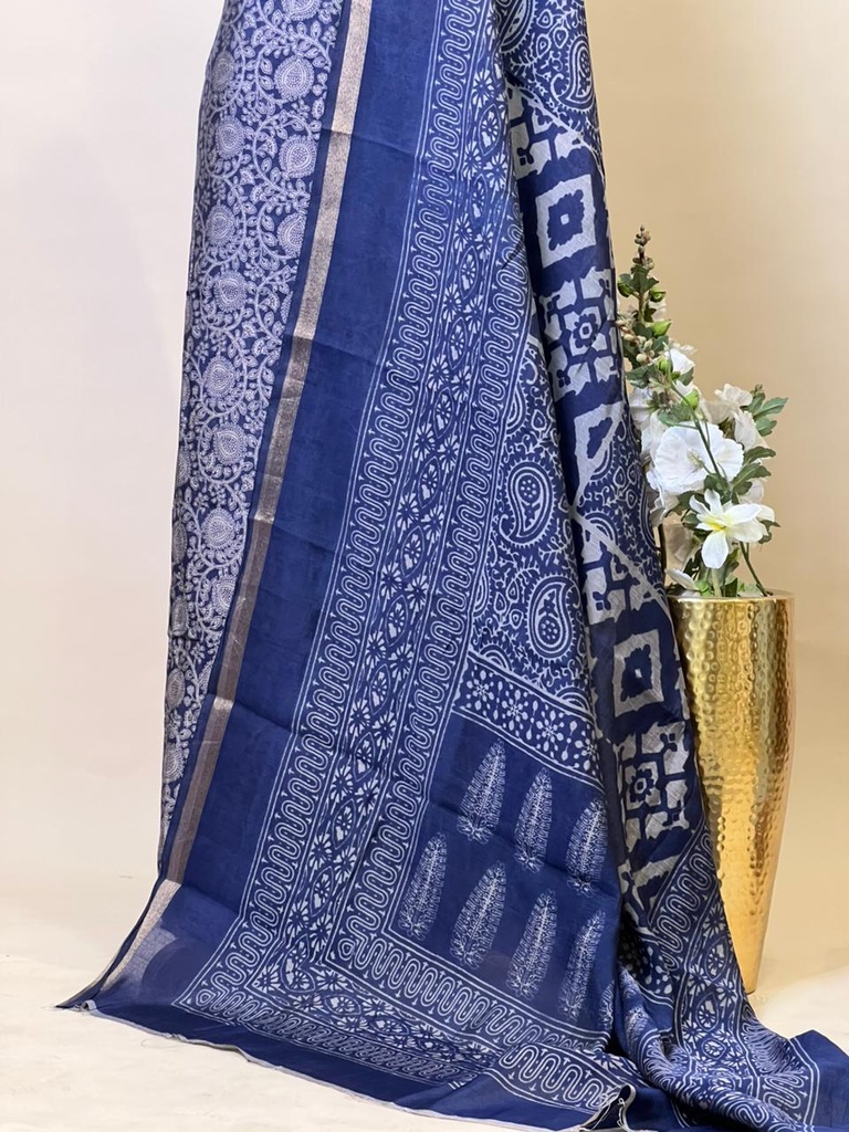 Maheshwari Silk Suits 5025 Blue