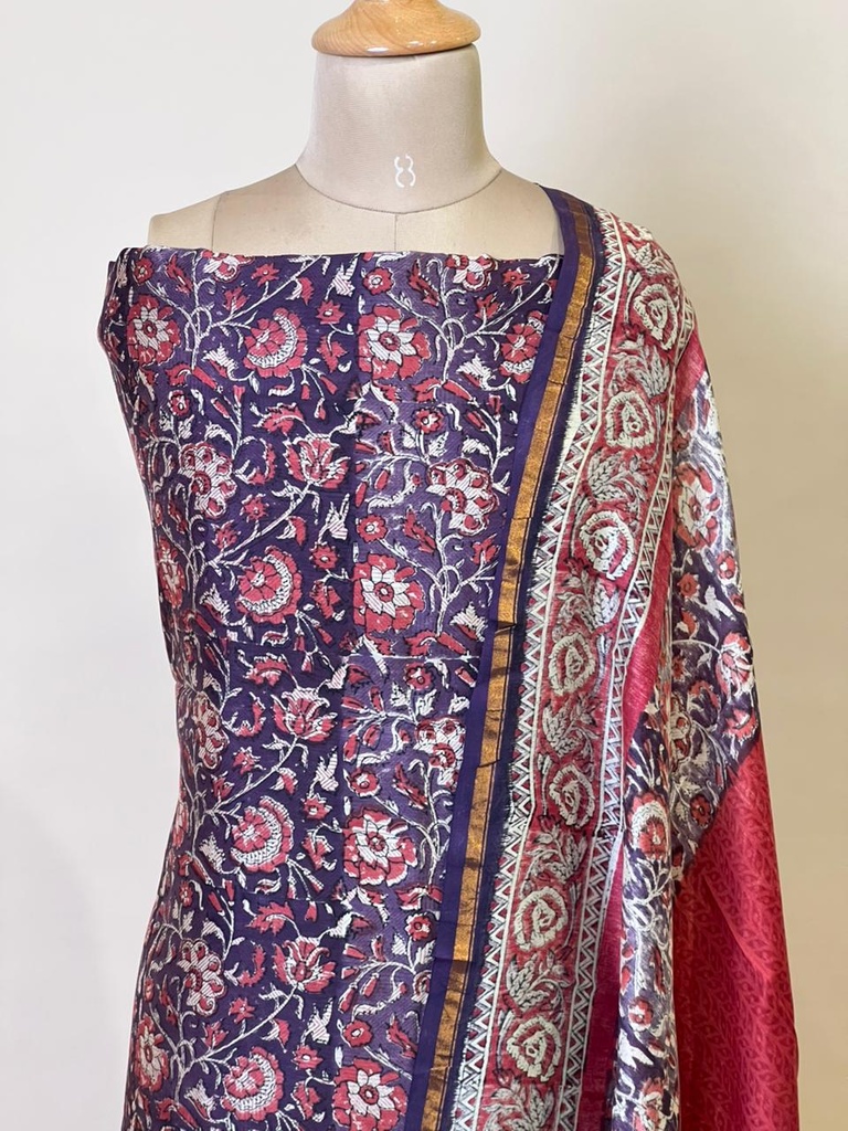 Maheshwari Silk Suits 5025 Red Violet