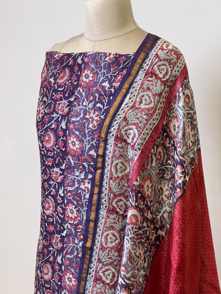 Maheshwari Silk Suits 5025 Red Violet