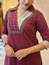 Cotton Kurti Sets 5043 Maroon 2