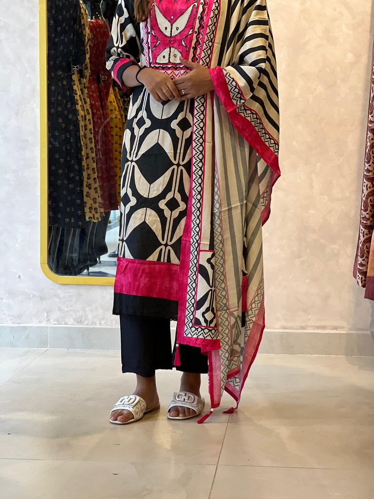 Premium Crepe Silk Kurti Set 5048