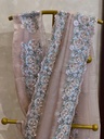 Soft Organza Embroidered Saree 5018 Peach Pink
