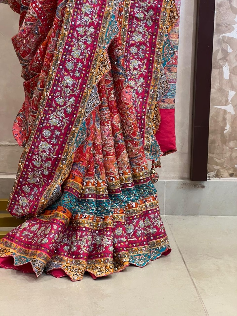 Premium Chiffon Sarees 5018 Pink