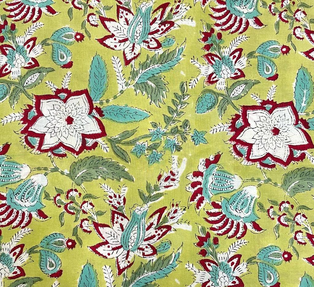Bagru HandBlock Printed Cotton fabric 5023