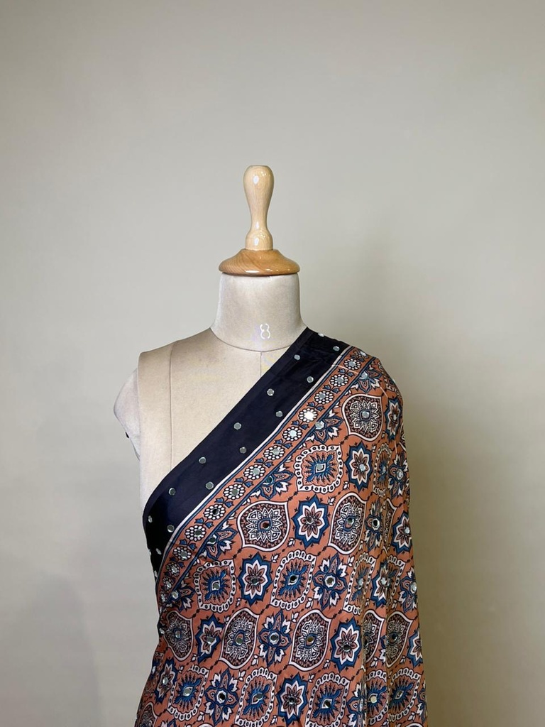 Ajrakh Mirrror Dupatta 5035