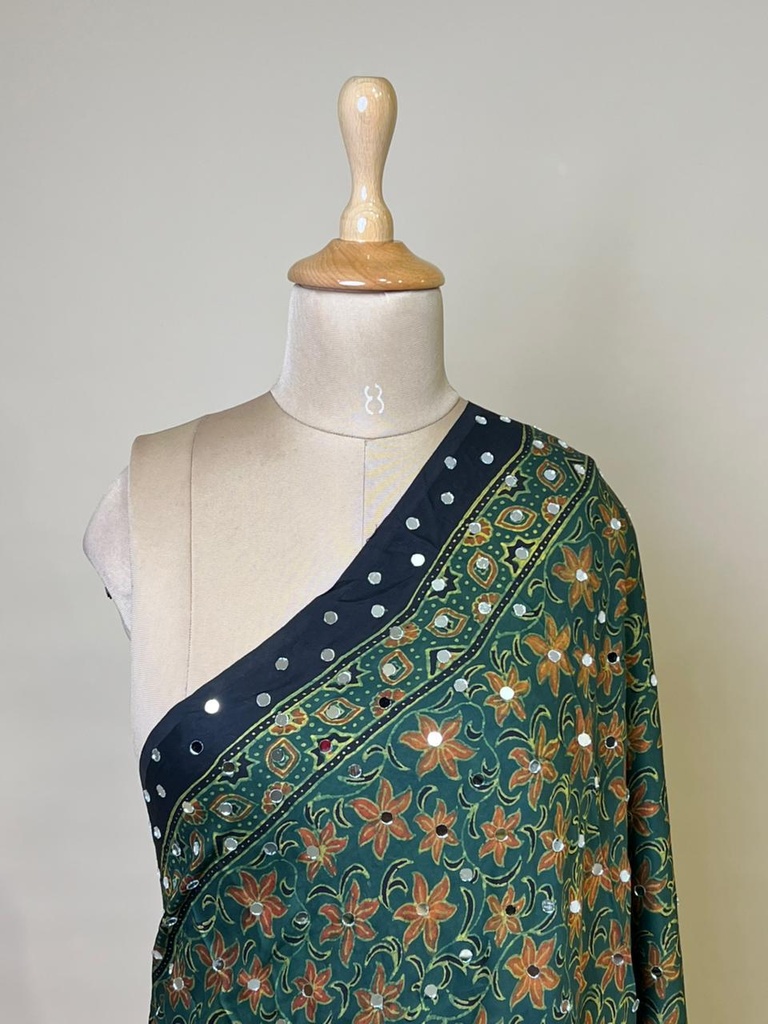 Ajrakh Mirrror Dupatta 5035