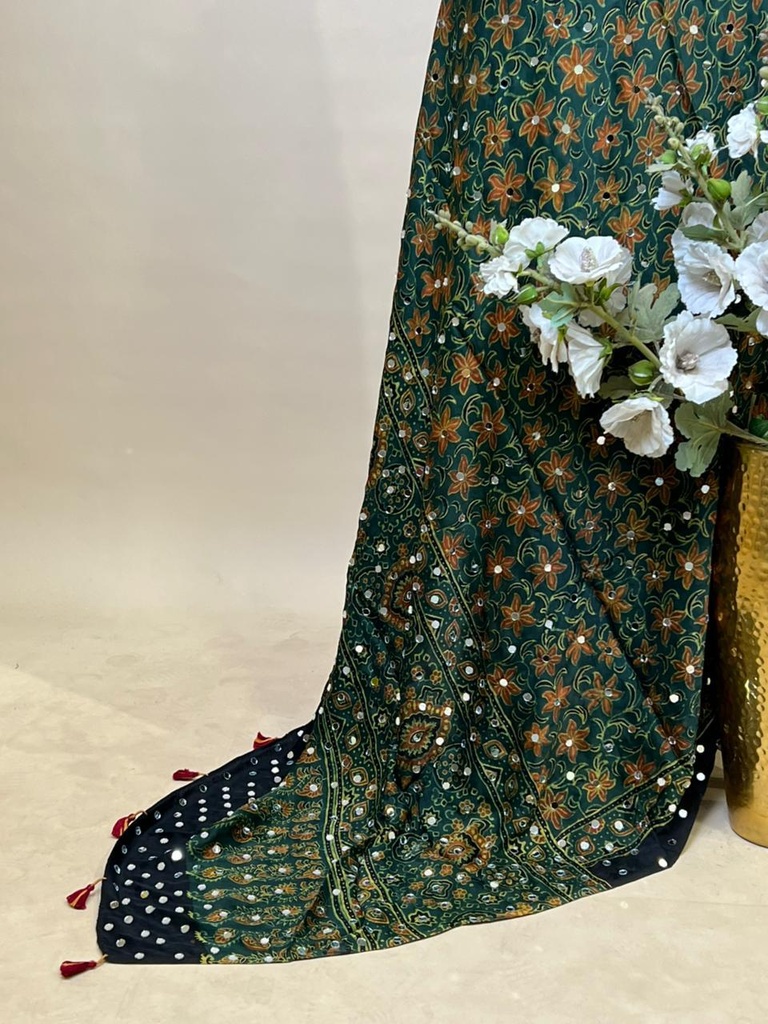 Ajrakh Mirrror Dupatta 5035